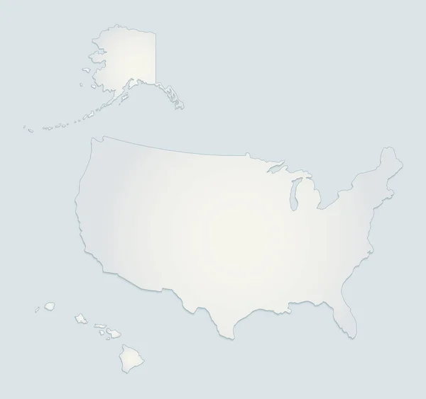 Alaska Hawaii Haritalı Usa Mavi Beyaz Kağıt Raster — Stok fotoğraf