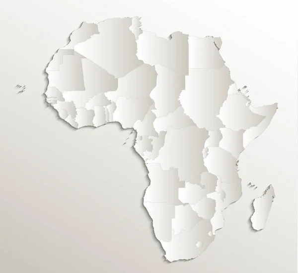 Africa Mappa Nuova Mappa Politica Dettagliata Singoli Stati Separati Con — Foto Stock