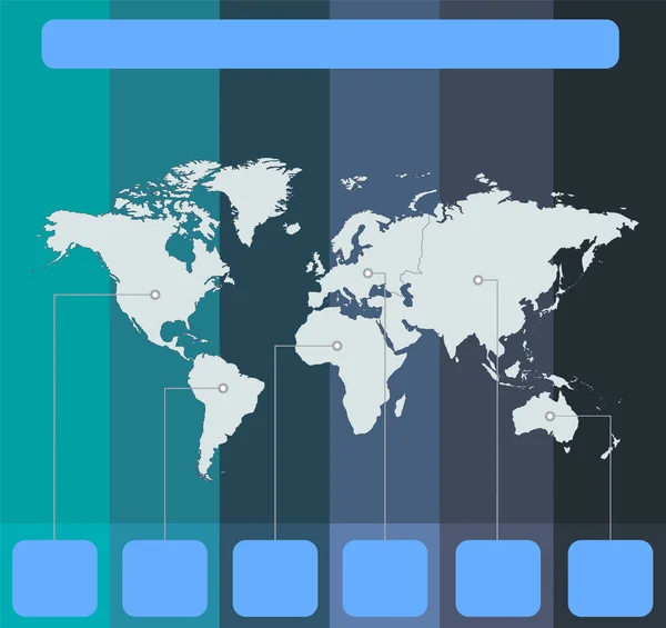 Infographics Světové Mapy Kontinentů Barvy Pruhy Pozadí Prázdné — Stock fotografie