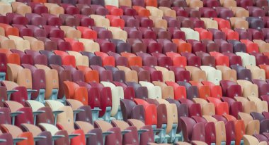 Çok renkli koltuklar Spor Stadyumu