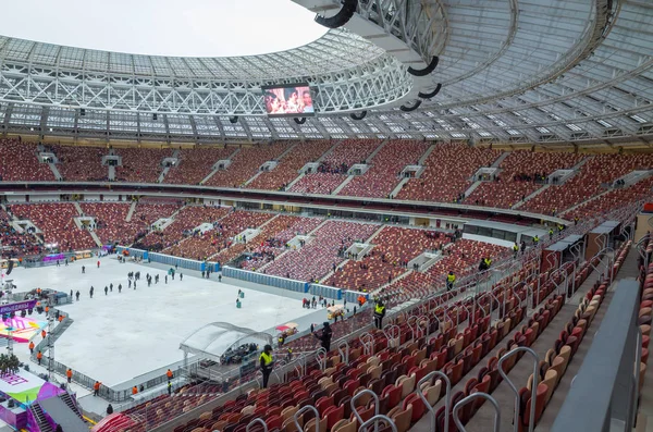 Novembre 2017 Moscou Russie Les Stands Stade Loujniki Moscou Tiendront — Photo