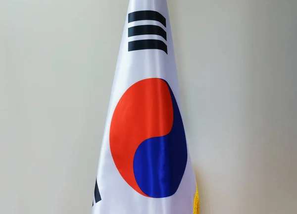 Dec 2017 Μόσχα Ρωσία Εθνική Σημαία Της Δημοκρατίας Της Κορέας — Φωτογραφία Αρχείου