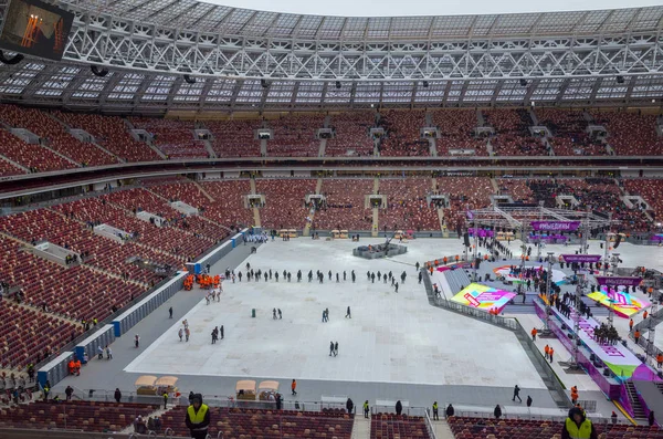 Novembro 2017 Moscou Rússia Arquibancadas Estádio Luzhniki Moscou Onde Jogos — Fotografia de Stock
