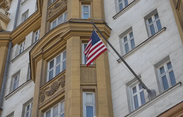National Flag Building Embassy United States America Moscow — Stock Photo, Image