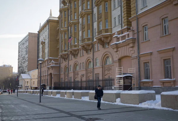 Febrero 2018 Moscú Rusia Edificio Embajada Los Estados Unidos América —  Fotos de Stock