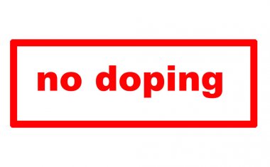 Hayır resim yazısı Doping bir beyaz kağıt üzerine