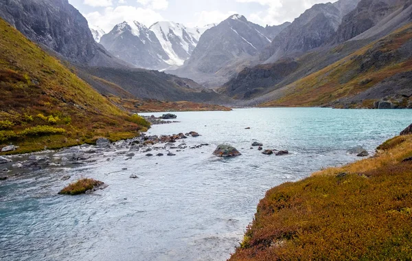 Paisagem Montesa Montanha Lago Karakabag República Altai — Fotografia de Stock