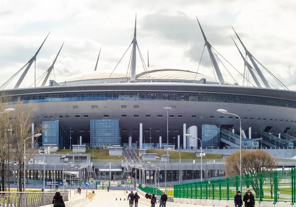 Avril 2018 Saint Pétersbourg Russie Stade Petersburg Arena Tiendront Les — Photo