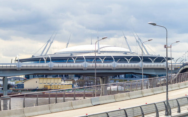 29 апреля 2018 Санкт-Петербург, Россия. Стадион "Санкт-Петербург Арена", где пройдут матчи чемпионата мира по футболу 2018 и чемпионата Европы 2020
.