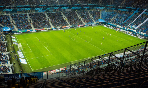 17 апреля 2018 Санкт-Петербург, Россия. Стадион "Санкт-Петербург Арена", где пройдут матчи чемпионата мира по футболу 2018 и чемпионата Европы 2020
.