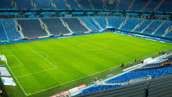 17 Nisan 2018 St. Petersburg, Rusya. Stadyum St. Petersburg FIFA Dünya Kupası 2018 ve Avrupa Futbol Şampiyonası 2020 maçlar düzenlendiği Arena.