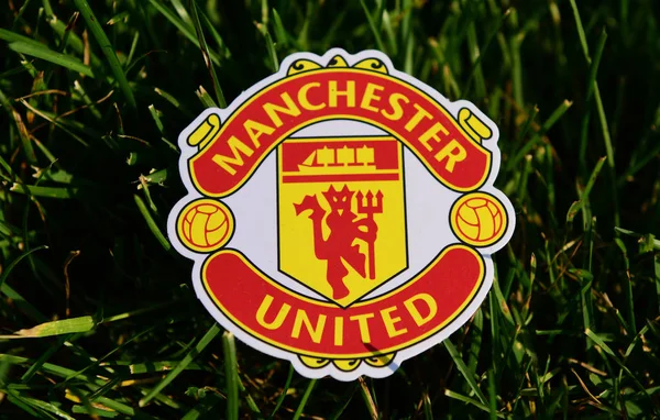 Septiembre 2019 Estambul Turquía Emblema Del Club Fútbol Inglés Manchester —  Fotos de Stock