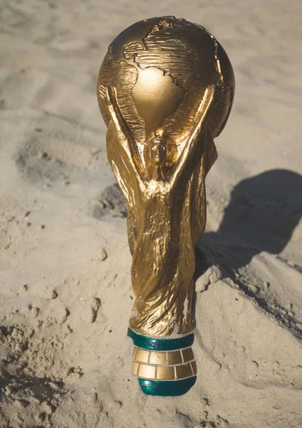 Mai 2019 Doha Katar Trophäe Auf Sand Fifa 2022 Findet — Stockfoto