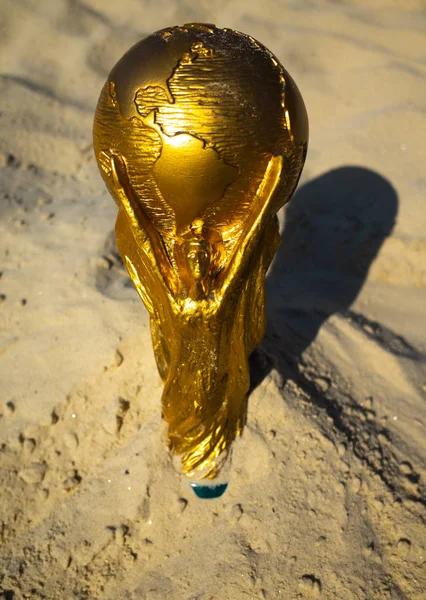 Mei 2019 Doha Qatar Fifa World Cup Trofee Zand Fifa — Stockfoto