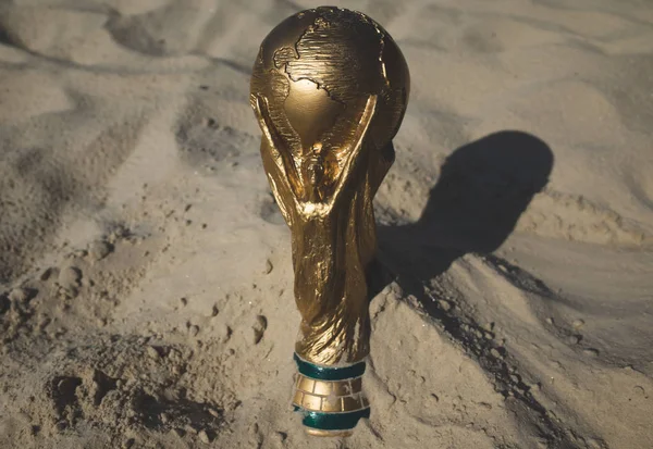 Mei 2019 Doha Qatar Fifa World Cup Trofee Zand Fifa — Stockfoto