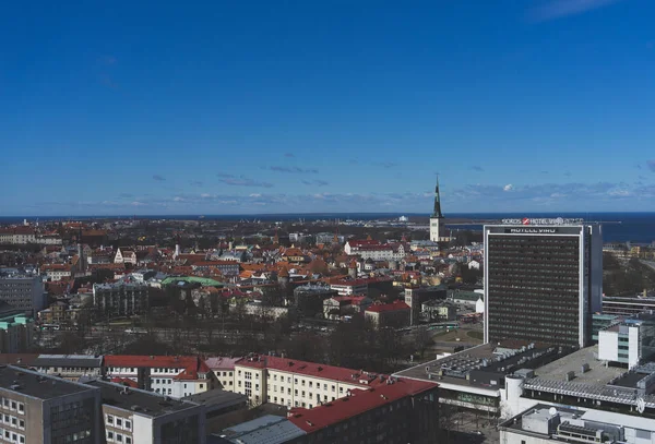April 2018 Tallinn Estland Zicht Oude Stad Vanaf Het Observatiedek — Stockfoto