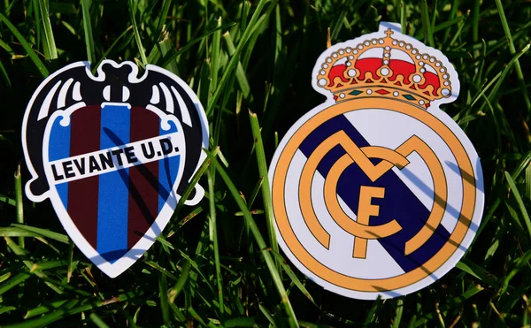 Settembre 2019 Madrid Spagna Emblemi Delle Squadre Calcio Spagnole Real — Foto Stock