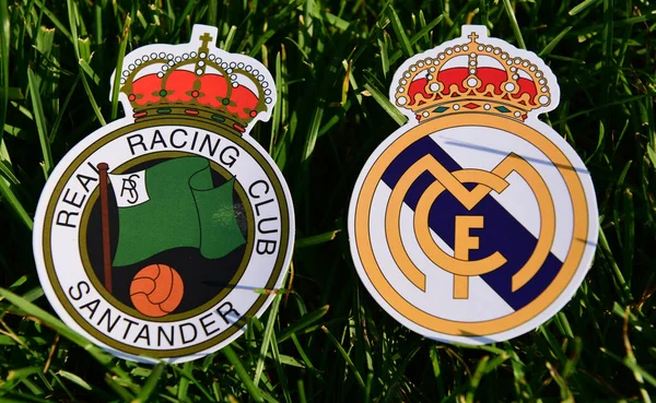 Settembre 2019 Madrid Spagna Emblemi Delle Squadre Calcio Spagnole Real — Foto Stock