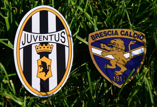 Septiembre 2019 Turín Italia Emblemas Los Clubes Fútbol Italianos Juventus — Foto de Stock