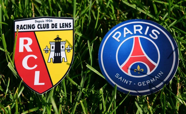 Septiembre 2019 París Francia Emblemas Los Clubes Fútbol Francés Paris — Foto de Stock
