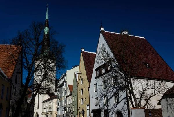 Aprile 2018 Tallinn Estonia Chiesa Sant Olaf Del Centro Storico — Foto Stock