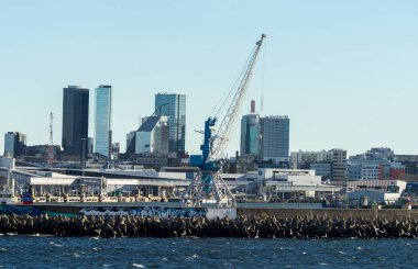 21 Nisan 2018, Tallinn, Estonya. Tallinn 'deki Eski Şehir' in manzarası.