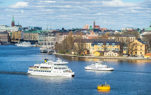 April 2018 Stockholm Zweden Panorama Van Het Historische Centrum Van — Stockfoto
