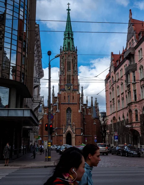 April 2018 Riga Latvia Gertrude Old Churc — Stock Photo, Image