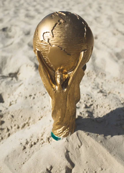 Mayıs 2019 Doha Katar Kum Üzerinde Fifa Dünya Kupası Kupası — Stok fotoğraf
