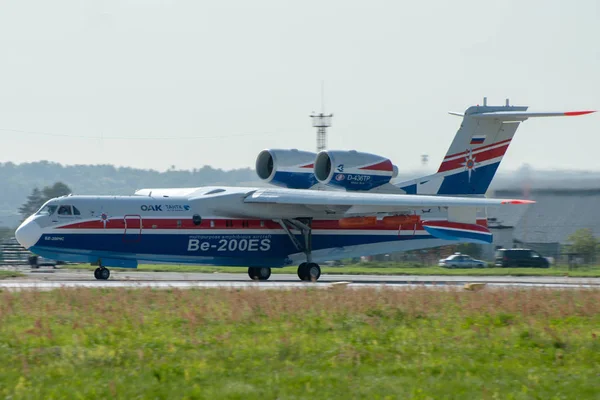 Ağustos 2019 Zhukovsky Rusya Çok Amaçlı Amfibi Uçak Beriev 200 — Stok fotoğraf