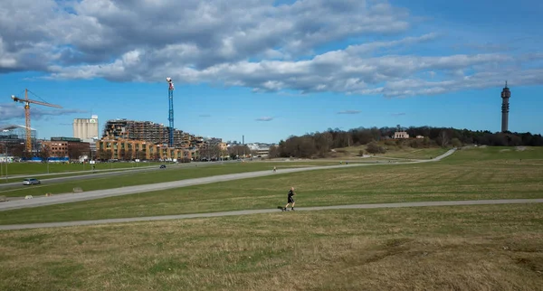 Avril 2018 Stockholm Suède Aire Loisirs Gardet Dans Région Ladugardsgardet — Photo