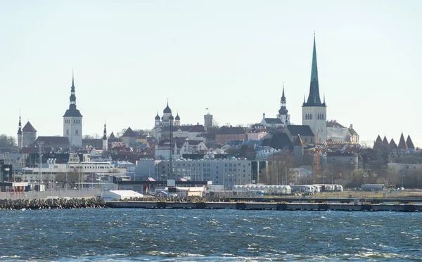 April 2018 Tallinn Estland Utsikt Över Byggandet Gamla Stan Tallinn — Stockfoto