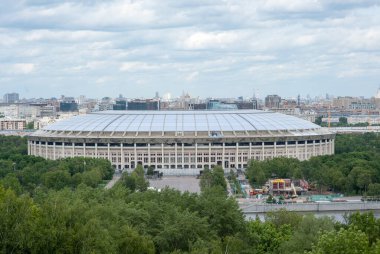 MOSCOW, RUSSIA - Haziran 04, 2017 Moskova 'daki Luzhniki spor kompleksinin büyük spor arenası
