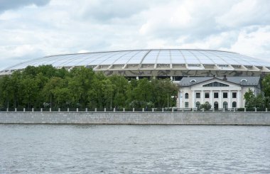 MOSCOW, RUSSIA - Haziran 04, 2017 Moskova 'daki Luzhniki spor kompleksinin büyük spor arenası