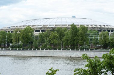 MOSCOW, RUSSIA - Haziran 04, 2017 Moskova 'daki Luzhniki spor kompleksinin büyük spor arenası