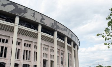MOSCOW, RUSSIA - Haziran 04, 2017 Moskova 'daki Luzhniki spor kompleksinin büyük spor arenası
