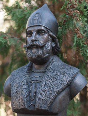 23 Eylül 2017 Moskova Rusya Büyük Dük Dmitry Ivanovich Donskoy 'un Baskını Zurab Tsereteli tarafından Moskova' daki Hükümdarlar Sokağı 'nda yapıldı..