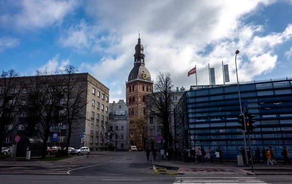 Nisan 2018 Riga Letonya Kubbe Katedrali — Stok fotoğraf