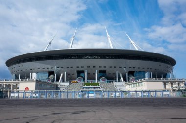 29 Nisan 2018, St. Petersburg, Rusya. Krestovsky Stadyumu, St. Petersburg 'daki Gazprom Arena olarak bilinir.. 