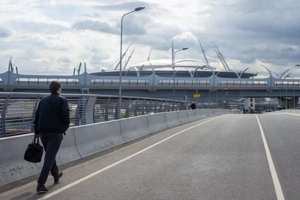 Abril 2018 São Petersburgo Rússia Estádio Krestovsky Conhecido Como Gazprom — Fotografia de Stock