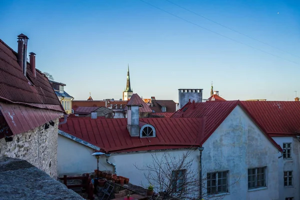 Aprile 2018 Tallinn Estonia Strade Della Città Vecchia Tallinn — Foto Stock