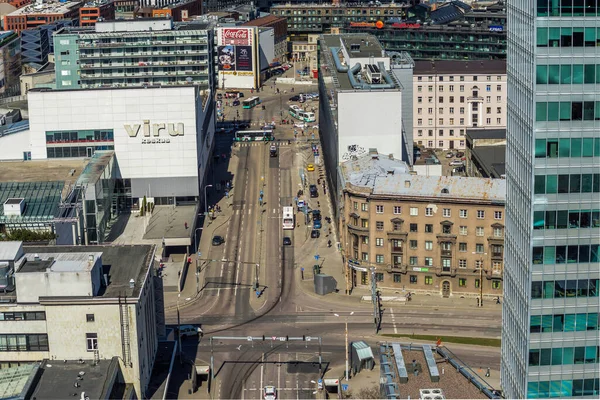 April 2018 Tallinn Estland Zicht Vanaf Het Observatiedek Moderne Wijken — Stockfoto