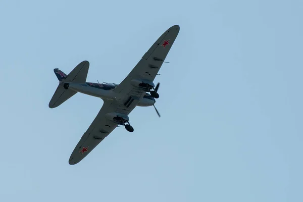 2019年8月30日 ロシアのジュコフスキー 国際航空宇宙サロンで第二次世界大戦イリシンIl 2のソ連の攻撃機Maks 2019 — ストック写真