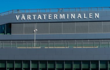 22 Nisan 2019, Stockholm, İsveç. Stockholm 'deki Vartahamnen Limanı' ndaki yolcu terminali..