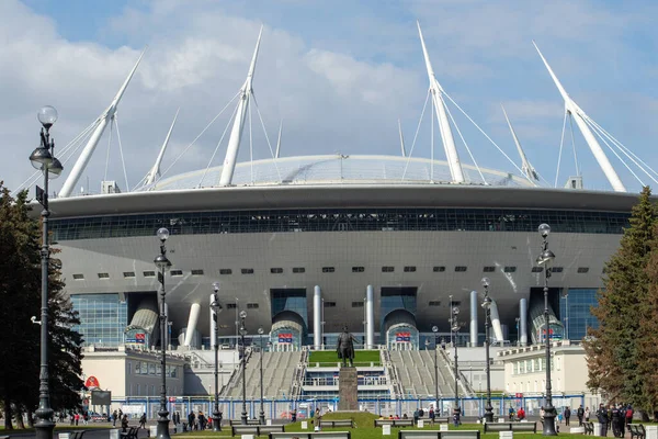 Abril 2018 São Petersburgo Rússia Estádio Krestovsky Conhecido Como Gazprom — Fotografia de Stock