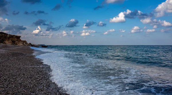 Playa Guijarros Costa Mediterránea Península Akamas Isla Chipre — Foto de Stock