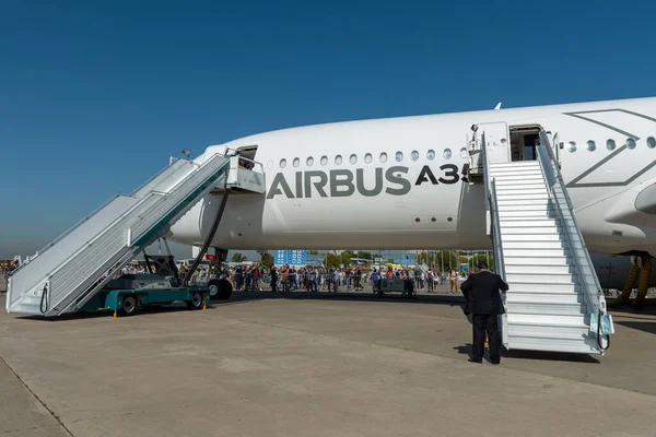 2019 러시아 주콥스키요 장거리 여객기 A350 900 Xwb 인더스 Maks — 스톡 사진