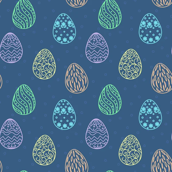 Easter pattern with eggs — Stock Vector