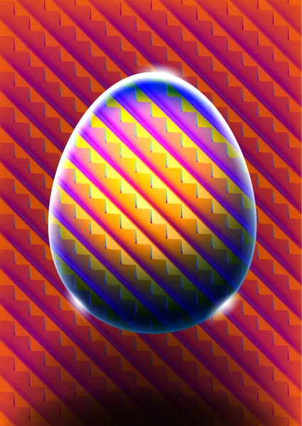 Abstraktes Ei mit Wärmebildfarben — Stockvektor