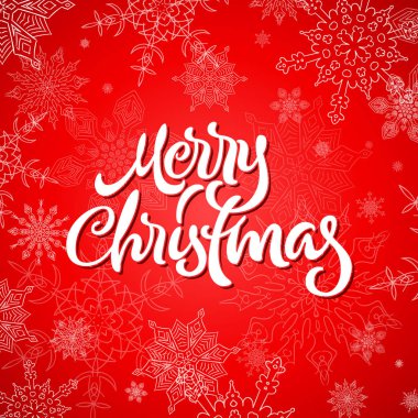 Mutlu Noeller el yazısı ile çizilmiş kar taneleriyle